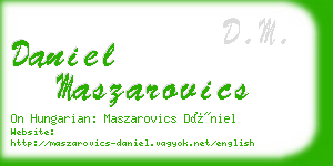 daniel maszarovics business card